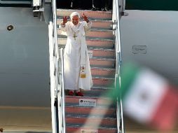 A su llegada a México, el Papa Benedicto XVI dijo que rezará por víctmas de la violencia.  /