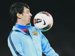 El rompe récords, Lionel Messi, jugará con su Barcelona hoy en Mallorca. AFP  /