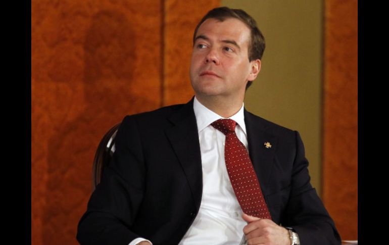 El presidente de Rusia, Dmitri Medvedev, prometió su apoyo a cualquier nivel para buscar una solución al conflicto. EFE  /