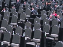 En la imagen, la Cámara de Diputados con una evidente falta de quorum. NTX  /