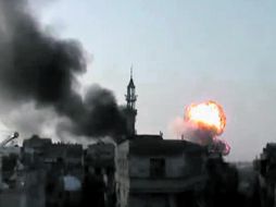 Imagen tomada de un video subido a YouTube, en el que presuntamente se muestra uno de los ataques. AFP  /