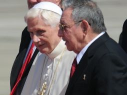La visita de Benedicto XVI comenzó con la recepción ofrecida por el presidente Raúl Castro. AFP  /