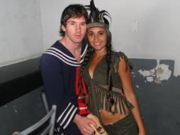 Messi y su novia, Antonella Rocuzzo. ESPECIAL  /