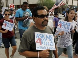 Manifestación contra legislación antiinmigrante. La SRE dice que la norma incide negativamente en las relaciones bilaterales. ARCHIVO  /