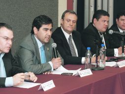 Cinco de los ex diputados: Samuel Romero, Jorge Salinas, Juan Carlos Castellanos, Juan Óscar Díaz y Alfredo Zárate.  /