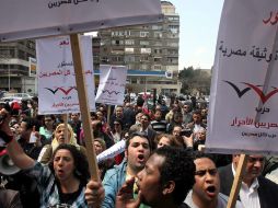 Egipcios se manifiestan contra la formación de la Asamblea Constituyente. EFE  /