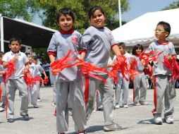 Los niños aprovecharon para mostrar los programas de idiomas, cultura, activación física y lectura.  /