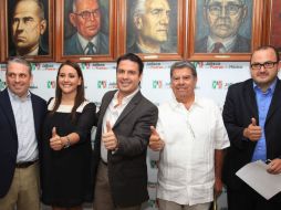 De (izq-der) Mauricio Gudiño, Mariana Fernández, Aristóteles Sandoval, José Palacios y Ricardo Villanueva.  /