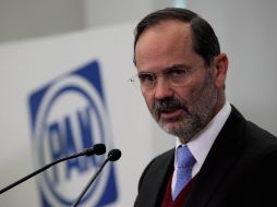 El líder nacional del blanquiazul, Gustavo Madero, anunció los cambios. ARCHIVO  /