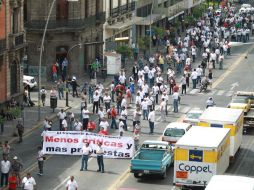 Se recomienda a los automovilistas evitar circular por la zona Centro en tanto culmine esta manifestación.  /