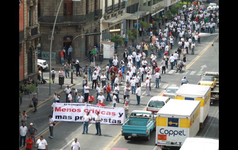 Se recomienda a los automovilistas evitar circular por la zona Centro en tanto culmine esta manifestación.  /