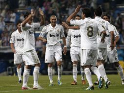 Luego de la goleada 5-1 al Osasuna de Pamplona en el Reyno de Navarra, la plantilla ''merengue'' regresó. NOTIMEX  /