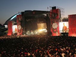 El grupo musical de la serie de televisión debutó con gran éxito el pasado fin de semana en el Festival Lollapalooza Chile 2012. EFE  /