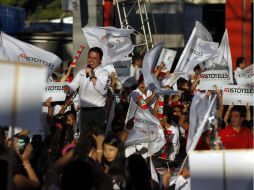 Al mitin político asistieron alrededor de mil personas.  /