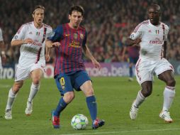 En las seminifales de la Liga de Campeones Barcelona vence al AC Milan por 3-1, ahora se enfrentará al Chelsea. NOTIMEX  /