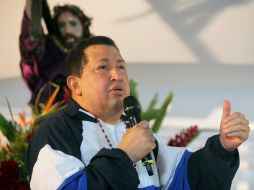 El mandatario venezolano inició su discurso entre lágrimas. AFP  /