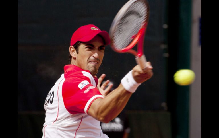 Cesar Ramirez de Mexico, durante dia 1 de la serie Copa Davis vs Barbados. MEXSPORT  /