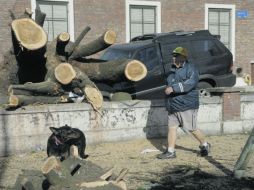 El temporal dejó varios destrozos en la capital de Argentina. AFP  /