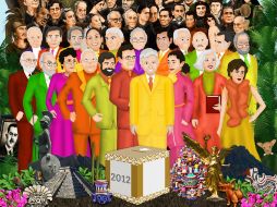 La caricatura fue difundida en twitter y la página oficial del aspirante a la Presidencia. ESPECIAL  /