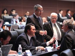 El también coordinador de la bancada del PAN (C) recordó que únicamente restan siete sesiones formales. ARCHIVO  /