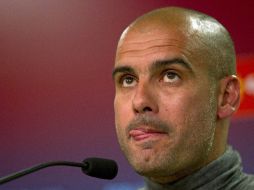 Guardiola ofreció una rueda de prensa más áspera y vehemente de lo que en él es habitual. EFE  /
