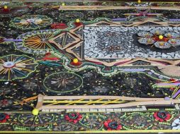 El trabajo artístico del colombiano Federico Uribe en la mansión Andrew Freedman. EFE  /