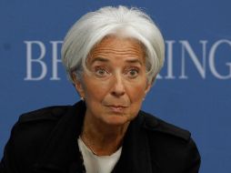 Lagarde alabó los esfuerzos de países europeos en crisis, pero no dio cifras. AFP  /