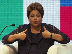 Dilma Rousseff durante su participación en el Foro Empresarial. AFP  /