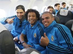 Los 24 jugadores realizaron el viaje. Imagen tomada de @realmadrid. ESPECIAL  /
