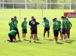 Foto de jugadores de Rayados Monterrey, durante una sesion de entrenamiento. MEXSPORT  /
