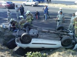 La mujer recibió las atenciones médicas en el lugar, sin embargo, se desistió a ser trasladada a un puesto de socorro.  /