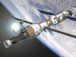 Concepción artística de un vehículo ruso Progress acoplado a la EEI. ARCHIVO  /