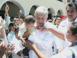 Andrés Manuel López Obrador centró su discurso en Mérida en contra de Enrique Peña Nieto. EL UNIVERSAL  /