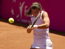 La tenista mexicana Marcela Zacarías ganó el primer punto de la serie final y acabó invicta en la Copa Federación de Tenis.  /