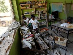 Las estructuras de escuelas se dañaron por el sismo del pasado 20 de marzo. ARCHIVO  /