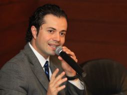 Rueda de prensa con Fernando Sánchez Antilón, presidente de Jçovenes empresarios de Jalisco de la Canaco.  /