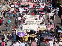 La principal demanda de la protesta magisterial es que se anule el Pacto Social por la Calidad Educativa. ARCHIVO  /
