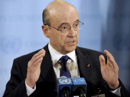 El ministro francés de Relaciones Exteriores, Alain Juppé, en la sede de Naciones Unidas. EFE  /