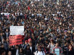 La manifestación fue autorizada por la autoridad regional y se desarrolló en tranquilidad. EFE  /