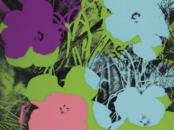 Warhol fue la estrella de la subasta con sus serigrafías. En la imagen: ''Flores''. EFE  /