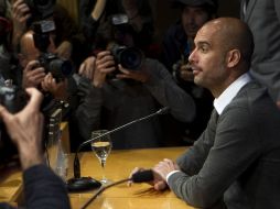 Muchos jugadores han estado dándole el adiós a Guardiola en su conferencia de prensa. AP  /