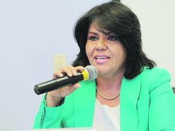 María de los Ángeles Martínez, en el foro Ciudadanos por Municipios Transparentes.  /