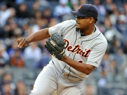 Jose Valverde, # 46 de los Tigres de  Detroit durante el juego contra loes Yankees de NY. AFP  /