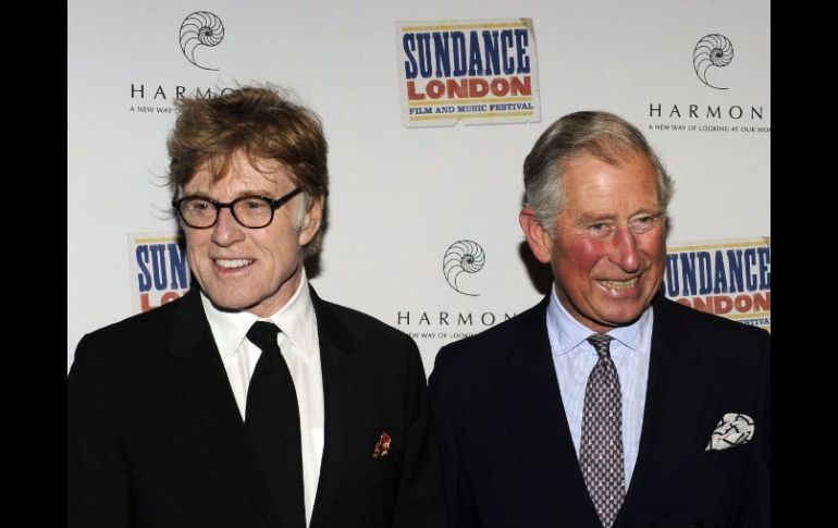 El actor Robert Redford y el príncipe Carlos de Inglaterra en Sundance. EFE  /