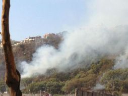 Esta mañana un nuevo incendio en el Cerro de Bugambilias que consumió alrededor de dos hectáreas. ESPECIAL  /