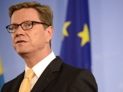 Guido Westernwelle, ministro alemán, dijo que Europa se desarrolla a través de la democracia y el estado de derecho. AFP  /