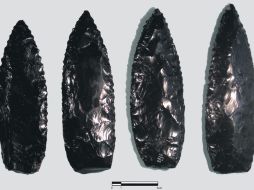 Las puntas de obsidiana fueron encontradas en la ciudad de Cantona, Puebla. EL UNIVERSAL  /