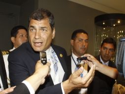 El presidente de Ecuador, Rafael Correa, expresa que su gobierno es el que más ha defendido la libertad de expresión. ARCHIVO  /