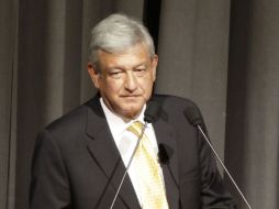 López Obrador durante acto de campaña en el Instituto Tecnológico de Estudios Superiores de Monterrey (ITESM). EL UNIVERSAL  /