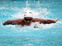 Gerardo Bañuelos, en la categoría de 200 metros libres de Primera Fuerza registró 1m 52.66s. MEXSPORT  /